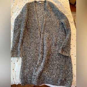 Gap medium grey tweed comfy sweater coat